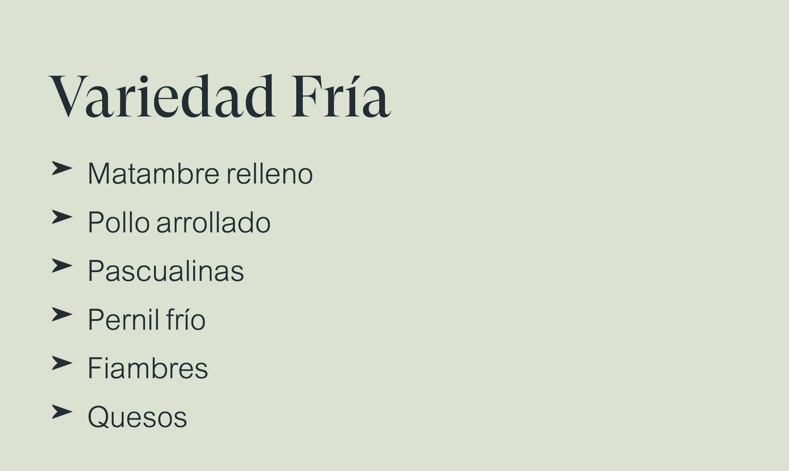 platos frios